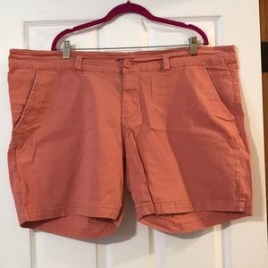 Salmon/coral colored plus size shorts